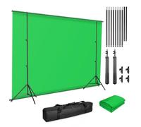 EMART 6.5x9.8ft Green Screen Backdrop Kit with Stand I-Frame Design
