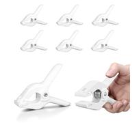 EMART 6 Pack Heavy Duty Muslin Spring Clamps, 4.5 inch Backdrop Clips-White
