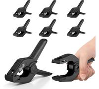 EMART 6 Pack Heavy Duty Muslin Spring Clamps, 6 inch Photo Booth Backdrop Clips for Photography Studio - Black