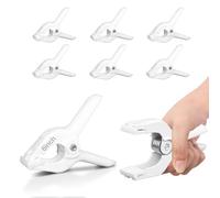 EMART 6 Pack Heavy Duty Spring Clamps, 6 inch Backdrop Clips for Photography Studio, Photo Booth, Backdrop Stand, Paper, Woodworking, Crafts, Tarp - White