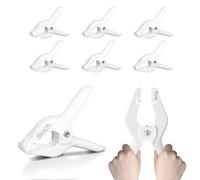 EMART 6 Pack Heavy Duty Spring Clamps, 9 inch Backdrop Clips for Photography Studio, Photo Booth, Backdrop Stand, Paper, Woodworking, Crafts, Tarp - White