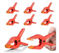 EMART 6 Pack Red Heavy Duty Muslin Spring Clamps, 4 inch Photo Booth Backdrop Clips for Photography Studio
