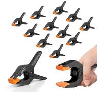 EMART 6" Spring Clamps Heavy Duty Clips Anti -Slip Handle, Yellow -12Pack