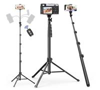 EMART 70" Flexible Phone Tripod for iPhone, Overhead Cellphone Holder &Camera Stand with Gooseneck and Remote, Selfie Stick for Video Recording, Live Streaming, Cooking, Vlogging, Fitness