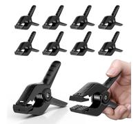 EMART 8 Pack Heavy Duty Muslin Spring Clamps, Professional 4.5 Inch Plastic Backdrop Clips for Photography Studio, Photo Booth, Backdrop Stand, Paper, Woodworking, Crafts, Tarp -Black