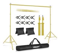 EMART Backdrop Stand 2.6mx3m(HxW),Background Support for Photography,Gold