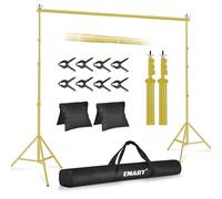 EMART Backdrop Stand 3mx3m(HxW),Background Support for Photography,Gold