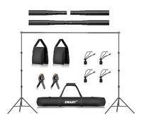 EMART Backdrop Stand Kit 2.6x3m / 8.5 x 10 ft, Adjustable Photography Muslin Background Support System for Photo Video Studio