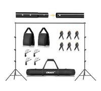 EMART Backdrop Stand Kit,2.6x3m/8.5x10ft Back Drop Stand for Photography | Adjustable Photo Background Frame,Heavy Duty,Portable,Background Support System for Parties,Wedding Dectoration,Video,Studio