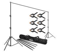 EMART Backdrop Stand Kit, 3x3.6m (10 x 12ft) Large Background Support System Adjustable Photography Frame for Video Studio Party Wedding Decoration