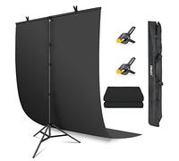 EMART Black Backdrop with Stand,5x7ft Black Background Photo Backdrop Kit