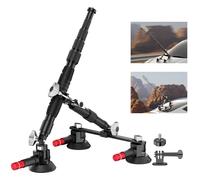EMART Car Mount with Triple Suction Cup, Camera Mount Kit with Telescopic Extension Pole/Action Camera Adapter Compatible with Gopro/Instal 360/DJI OSMO/AKASO