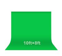 EMART Green Screen Backdrop, 10 x 8 Ft Photography Greenscreen Background Sheet Fabric Kit for YouTube Video Streaming Zoom, Small Photo Chromakey Muslin Cloth Curtain with 4 Clip