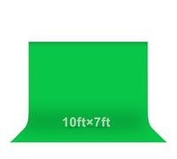 EMART Green Screen Backdrop, 3x2.1m/10 x 7ft Photography Chroma Key Polyester Greenscreen Background Sheet Fabric for YouTube Zoom Meeting, Photo Video Studio, Live Streaming