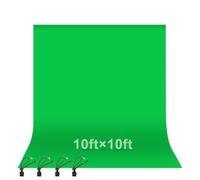 EMART Green Screen Backdrop 3x3m, Greenscreen Background for Photo
