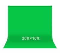 EMART Green Screen Backdrop, 6.0x3.0m/20x10ft Photography Chroma Key Polyester Greenscreen Background Sheet Fabric for YouTube Zoom Meeting, Photo Video Studio, Live Streaming