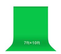 EMART Green Screen Backdrop, 7 x 10 Ft Photography Greenscreen Background Sheet Fabric Kit for YouTube Video Streaming Zoom, Small Photo Chromakey Muslin Cloth Curtain with 4 Clip