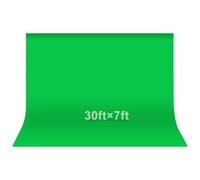 EMART Green Screen Backdrop, 9.0x2.1m/30x7ft Photography Chroma Key Polyester Greenscreen Background Sheet Fabric for YouTube Zoom Meeting, Photo Video Studio, Live Streaming