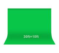 EMART Green Screen Backdrop, 9.0x3.0m/30x10ft Photography Chroma Key Polyester Greenscreen Background Sheet Fabric for YouTube Zoom Meeting, Photo Video Studio, Live Streaming