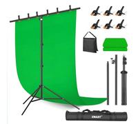 EMART Green Screen Background with Stand,1.5x2m Greenscreen Background Kit