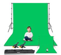 EMART Green Screen Background with Stand, 2.6x3m Backdrop Stand Kit