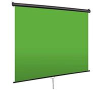EMART Green Screen, Mountable Chroma Key Panel for Background Removal, Pull Down Auto-Locking and Self-Rewinding, Retractable Wrinkle-Resistant Chromakey Green Backdrop Fabric, Ceiling Mount for Zoom