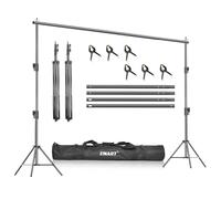 EMART Heavy Duty Backdrop Stand, 7 x 10ft Adjustable Background Support System Kit with Carry Bag for Photography