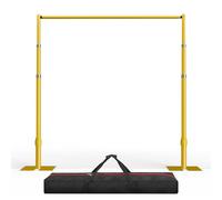 EMART Heavy Duty Pipe and Drape Backdrop Stand Kit, 3.6mx3m/12x10ft Background Support, Adjustable Metal Frame for Wedding, Birthday, Party, Banquet Decorations - Gold