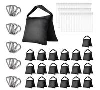 EMART Heavy Duty Sandbag Photo Studio Weight Bag Saddlebag Design for Photography Light Stand Tripod, Outdoor Patio, Sports, Pop up Tent, Umbrella Base, Camping, Fishing Chair -20 Packs Set(Black)