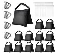 EMART Heavy Duty Sandbag Photo Studio Weight Bag Saddlebag Design for Photography Light Stand Tripod, Outdoor Patio, Sports, Pop up Tent, Umbrella Base, Camping, Fishing Chair -(Black-12 Packs)