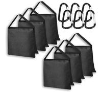 EMART Heavy Duty Sandbag - Weight Bag Heavy Duty Saddlebags Sand Bag for Photography, Backdrop Stand, Light Stand, Tripod, Photo Video Studio, Canopy, Patio, Tent - 6 Pack (Black)