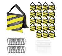 EMART Heavy Duty Sandbag,Weight Bags Photo Studio Saddlebag Design for Photography Stand Light Stand Tripod, Outdoor Patio, Sports, Film Sets, Live Productions- (Yellow & Black-20 Packs)