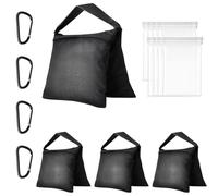 EMART Heavy Duty Sandbags,Weight Sand Bags Saddlebag Design,Black-4 Packs | Sandbag Weights Photo Studio for Photography Stand Light Tripod, Outdoor Patio,Sports,Photo Sets,Film Sets,Live Productions