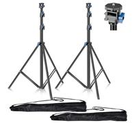 EMART Light Stand 2m/6.6ft,Photography Support 8kg/17.6lbs Load Capacity, Foldable and Protable Heavy Duty Tripod for Photo Studio Kits,Video Lighting, Make Up, Live Streaming (Black,2Pack)