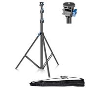 EMART Light Stand 2m/6.6ft,Photography Support 8kg/17.6lbs Load Capacity, Foldable and Protable Heavy Duty Tripod for Photo Studio Kits,Video Lighting, Make Up, Live Streaming (Black,1Pack)