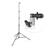 EMART Light Stand with Reflector Holder, 2.6m/8.5ft Photography Background Clip Clamp for Reflector Diffuser, Disc Reflectors, Pop Up Backdrop, Photo and Video Studio