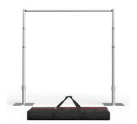 EMART Pipe and Drape Backdrop Stand,3.6x3m Heavy Duty Metal Stand-Silver
