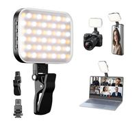 EMART Selfie Light Video Conference Lighting with Clip,High-power 60 LED Bulbs,3 Lighting Modes,2200mAh Rechargeable Portable Ideal for TikTok Film,Conference,Makeup Application and Online Learning