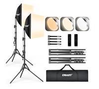 EMART Softbox Lighting Kit, 40x40cm Professional Soft Box with 85W LED Photo Bulbs, Photography Continuous Light For Portraits Video Product Shooting and Filming - 2 Pack