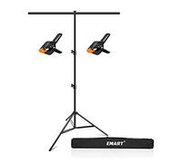 EMART T-Shape Backdrop Stand, 3x6.5ft Adjustable Green Screen Photo Background Holder, Portable Small Back Drop Support Kit for Photography, Photoshoot, Parties, Zoom
