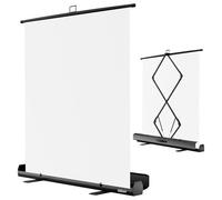 EMART White Backdrop 165 x 220cm, Chroma Key Panel Photography Background, White Screen with Stand for Photo Studio, Streaming, Video Conferencing, TikTok, Zoom