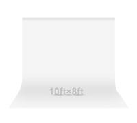 EMART White Backdrop 3x2.4m/10x8ft, Photography Photo Background Curtain Drapes, Polyester Fabric Back Drop Screen Sheet for Birthday Party Video Studio Portrait Photoshoot