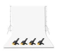 EMART White Backdrop 3x3.6m, Photo Back Drop Screen Sheet for Photoshoot