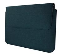Emartbuy 13.3-14.5" Premium Fabric Magnetic Folio Sleeve Compatible with MacBook Air/Pro 13-14" M4 M3 M2, HP Dell Lenovo ASUS 13-14" - Shockproof Wallet - Dark Blue