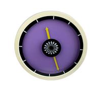 Emartbuy 13 Inch (32.5 cm) Silent Non-Ticking Colour Blocks Decorative Quartz Wall Clock for Kitchen Living Room Bedroom Office - Cream Purple