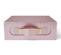 Emartbuy Gold Glitter Folding Magnetic Gift Box 33 x 25 x 12 cm