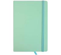 Emartbuy Hardbound Pastel Diary Notebook Notepad Writing Journal Ruled A5 Size 96 Sheets (192 Pages) With Elastic Band - Green