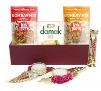 Emartbuy Luxury Diwali Gift Box Gift Hamper with Diyas, Chocolates, Snacks Festive treats