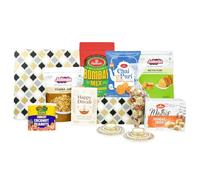 Emartbuy Luxury Diwali Gift Hamper with Traditional Indian Treats, Decorative Tealight Holders, Greeting Card & Festive Gift Box for Celebrations & Corporate Gifting - Radiance Diwali Hamper