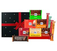 Emartbuy Luxury Premium Chocolate Gift Box | Creamy Bars Marzipan Treats in Black Gift Box | Perfect for Christmas, Birthdays, Easter, Mother's Day & Special Occasions - Nutty Assortment
